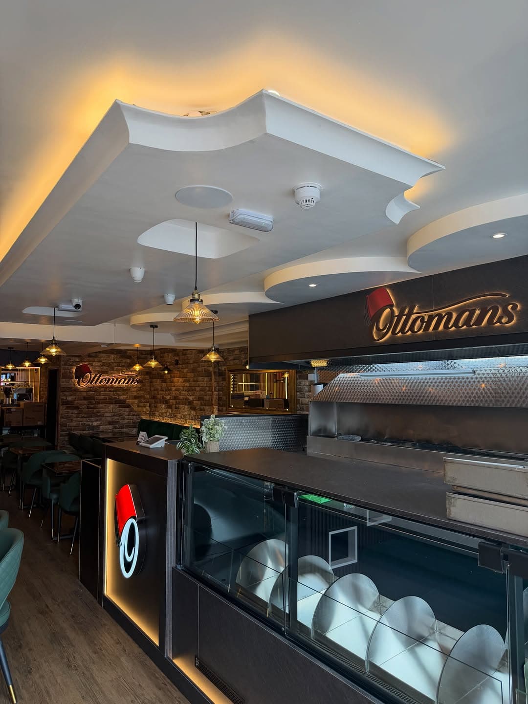 The charcoal grill counter at Ottomans